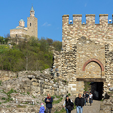 VELIKO TARNOVO, BULGARIA - 9 APRIL 2017: Ruins of The capital city of the Second Bulgarian Empire medieval stronghold Tsarevets, Veliko Tarnovo, Bulgaria