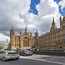 LONDON, ENGLAND - JUNE 15 2016: Houses of Parliament at Westminster, London, England, Great Britain