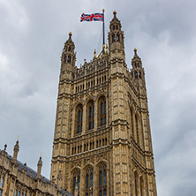 LONDON, ENGLAND - JUNE 15 2016: Houses of Parliament at Westminster, London, England, Great Britain