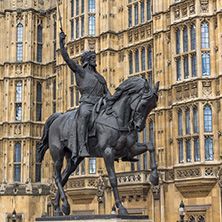 LONDON, ENGLAND - JUNE 15 2016: Houses of Parliament at Westminster, London, England, Great Britain