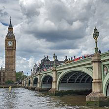 LONDON, ENGLAND - JUNE 15 2016: Houses of Parliament at Westminster, London, England, Great Britain