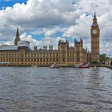 LONDON, ENGLAND - JUNE 15 2016: Houses of Parliament at Westminster, London, England, Great Britain