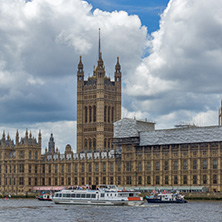 LONDON, ENGLAND - JUNE 15 2016: Houses of Parliament at Westminster, London, England, Great Britain