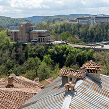 VELIKO TARNOVO, BULGARIA - APRIL 9,  2017: Panoramic view of city of Veliko Tarnovo, Bulgaria