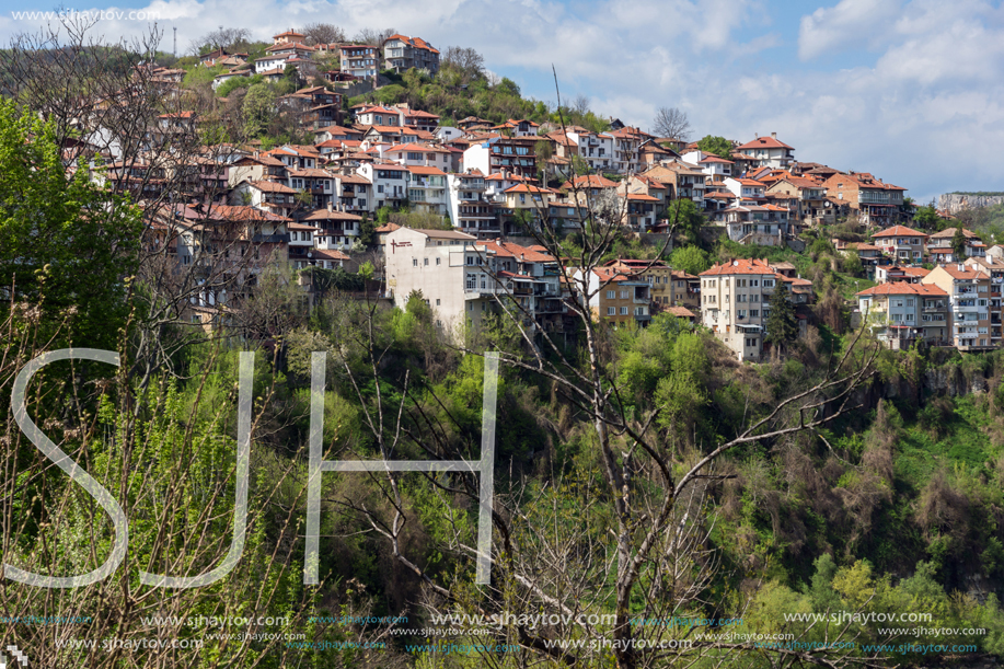 VELIKO TARNOVO, BULGARIA - APRIL 9,  2017: Panoramic view of city of Veliko Tarnovo, Bulgaria