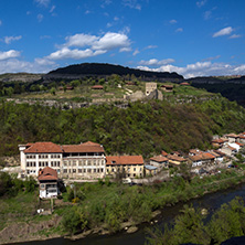 VELIKO TARNOVO, BULGARIA - APRIL 9,  2017: Panoramic view of city of Veliko Tarnovo, Bulgaria