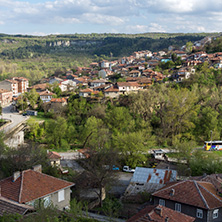 VELIKO TARNOVO, BULGARIA - APRIL 9,  2017: Panoramic view of city of Veliko Tarnovo, Bulgaria