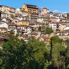 VELIKO TARNOVO, BULGARIA - APRIL 9,  2017: Panoramic view of city of Veliko Tarnovo, Bulgaria