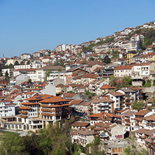 VELIKO TARNOVO, BULGARIA - APRIL 10,  2017: Panoramic view of city of Veliko Tarnovo, Bulgaria