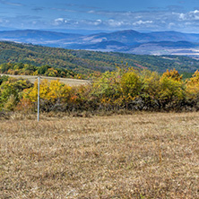 Autumn Panoramic view of Cherna Gora mountain, Pernik Region, Bulgaria
