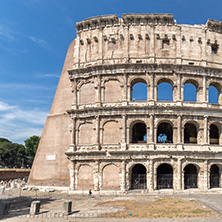 ROME, ITALY - JUNE 24, 2017:  Ancient arena of gladiator Colosseum in city of Rome, Italy