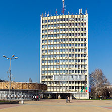 DIMITROVGRAD, BULGARIA - MARCH 15, 2014: Building of municipality in town of Dimitrovgrad, Haskovo Region, Bulgaria