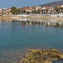 Coastline of Town of Limenaria, Thassos island, East Macedonia and Thrace, Greece