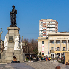 HASKOVO, BULGARIA - MARCH 15, 2014: Monument of Fallen in Wars in the center of City of Haskovo, Bulgaria