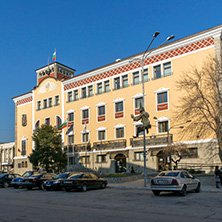 HASKOVO, BULGARIA - MARCH 15, 2014: Building of Town Hall in the center of City of Haskovo, Bulgaria