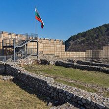 Ruins of the medieval fortress Krakra from the period of First Bulgarian Empire near city of Pernik, Bulgaria