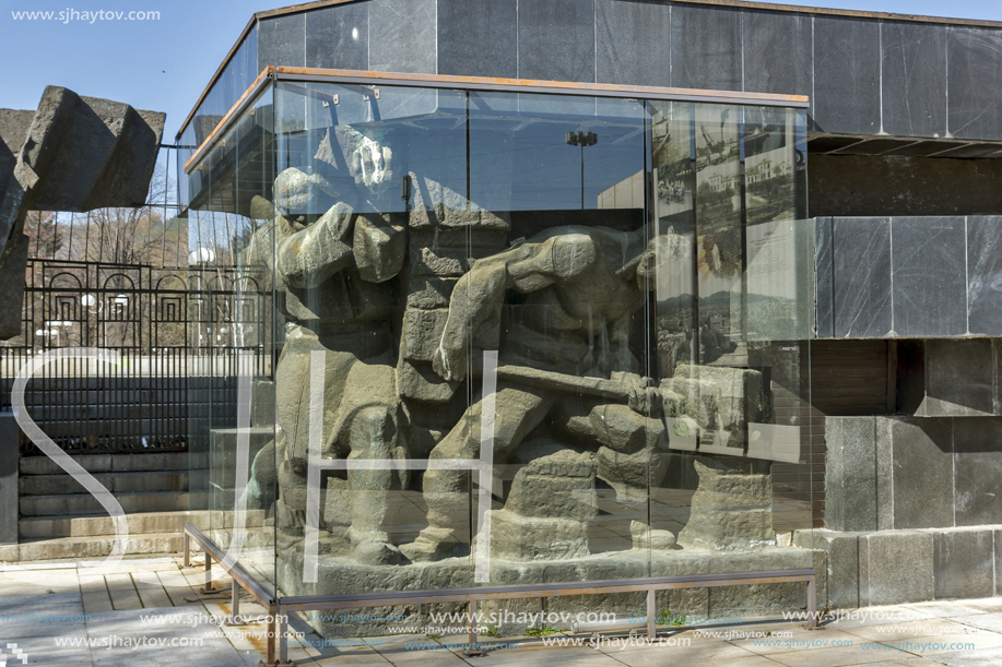 PERNIK, BULGARIA - MARCH 12, 2014: Memorial of Mining Work in city of Pernik, Bulgaria