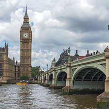 LONDON, ENGLAND - JUNE 15 2016: Houses of Parliament at Westminster, London, England, Great Britain