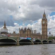 LONDON, ENGLAND - JUNE 15 2016:  Houses of Parliament at Westminster, London, England, Great Britain