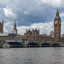 LONDON, ENGLAND - JUNE 15 2016: Houses of Parliament at Westminster, London, England, Great Britain