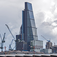 LONDON, ENGLAND - JUNE 15 2016:  Panoramic view of Thames river and City of London, Great Britain