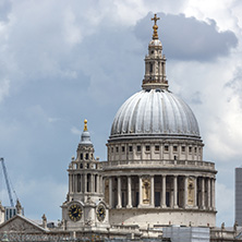 LONDON, ENGLAND - JUNE 15 2016: Panoramic view of Thames river and City of London, Great Britain