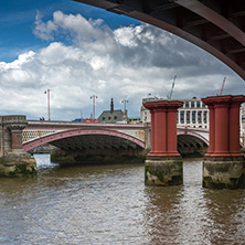 LONDON, ENGLAND - JUNE 15 2016: Panoramic view of Thames river and City of London, Great Britain