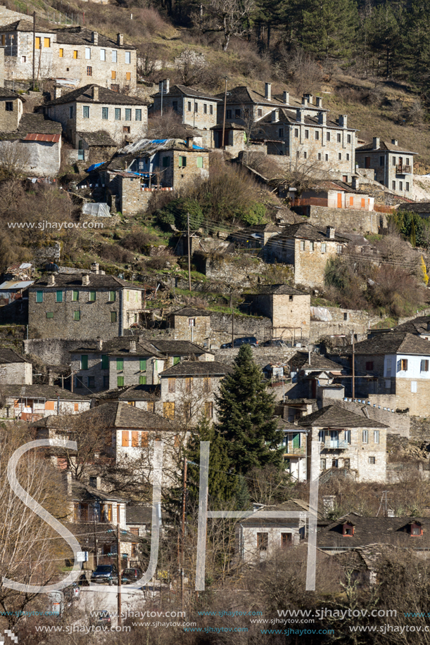 Panoramic view of village Kipoi, Zagori, Epirus, Greece