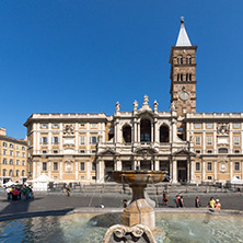 ROME, ITALY - JUNE 22, 2017: Amazing view of Basilica Papale di Santa Maria Maggiore in Rome, Italy