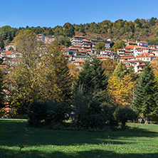 METSOVO, EPIRUS, GREECE - OCTOBER 19, 2013: Autumn view of village of Metsovo near city of Ioannina, Epirus Region, Greece