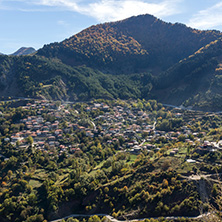 METSOVO, EPIRUS, GREECE - OCTOBER 19, 2013: Autumn view of village of Anilio near city of Ioannina, Epirus Region, Greece