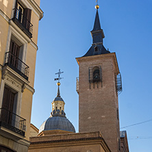 MADRID, SPAIN - JANUARY 22, 2018:  Amazing view of Church of San Gines in City of Madrid, Spain