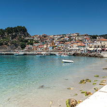 PARGA, GREECE - JULY 17, 2014: Amazing summer view of town of Parga, Epirus, Greece