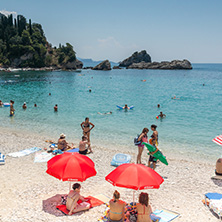 PARGA, GREECE - JULY 17, 2014: Amazing summer view of town of Parga, Epirus, Greece