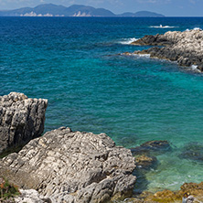 Panorama of Alaties Beach, Kefalonia, Ionian islands, Greece