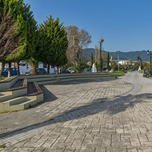 THASSOS, GREECE - APRIL 5, 2016:  Embankment of  Thassos town, East Macedonia and Thrace, Greece