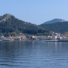 THASSOS, GREECE - APRIL 5, 2016:  Panoramic view of Thassos town, East Macedonia and Thrace, Greece