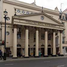 LONDON, ENGLAND - JUNE 16 2016: Building of Theatre Royal Haymarket, London, England, United Kingdom