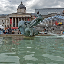 LONDON, ENGLAND - JUNE 16 2016: Trafalgar Square, City of London, England, Great Britain