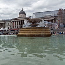 LONDON, ENGLAND - JUNE 16 2016: Trafalgar Square, City of London, England, Great Britain