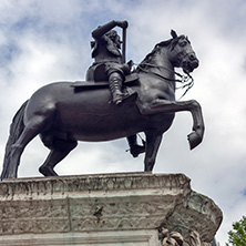 LONDON, ENGLAND - JUNE 16 2016: Trafalgar Square, City of London, England, Great Britain