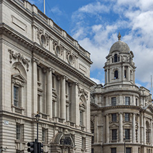 LONDON, ENGLAND - JUNE 16 2016: Whitehall Street,  City of London, England, Great Britain