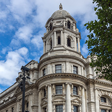 LONDON, ENGLAND - JUNE 16 2016: Whitehall Street,  City of London, England, Great Britain