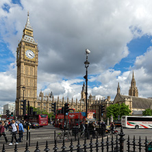 LONDON, ENGLAND - JUNE 16 2016: Houses of Parliament, Westminster Palace, London, England, Great Britain