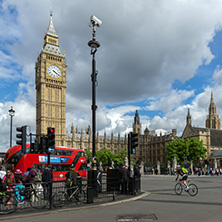 LONDON, ENGLAND - JUNE 16 2016: Houses of Parliament, Westminster Palace, London, England, Great Britain