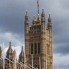 LONDON, ENGLAND - JUNE 16 2016: Houses of Parliament, Westminster Palace, London, England, Great Britain