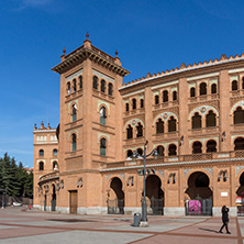 MADRID, SPAIN - JANUARY 24, 2018:  Las Ventas Bullring (Plaza de Toros de Las Ventas) in City of Madrid, Spain