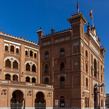 MADRID, SPAIN - JANUARY 24, 2018:  Las Ventas Bullring (Plaza de Toros de Las Ventas) in City of Madrid, Spain