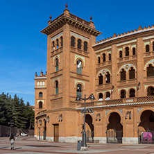 MADRID, SPAIN - JANUARY 24, 2018:  Las Ventas Bullring (Plaza de Toros de Las Ventas) in City of Madrid, Spain