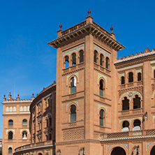 MADRID, SPAIN - JANUARY 24, 2018:  Las Ventas Bullring (Plaza de Toros de Las Ventas) in City of Madrid, Spain